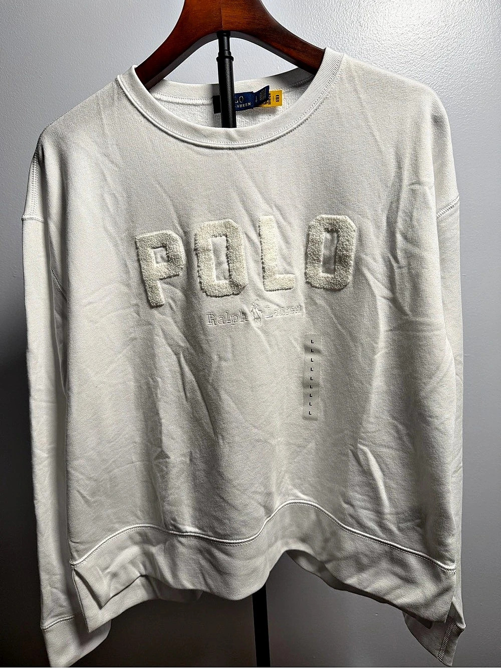 Polo Ralph Lauren Terry Logo Sweatshirt White Large